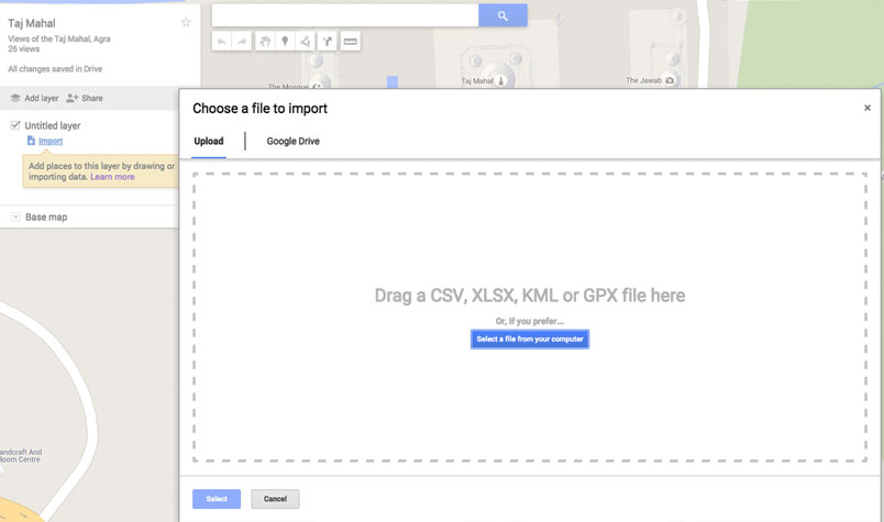 Google My Maps Import