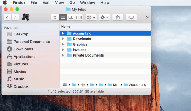 Select "Search Folders in HoudahSpot" from the Finder's Service menu