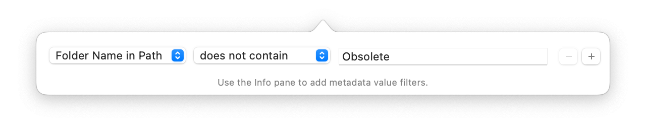 Screenshot: Exclude obsolete files